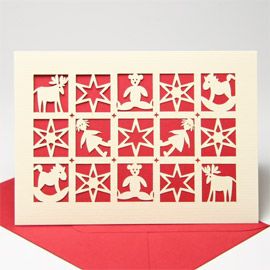 【xmas限定販売】 切抜カード おもちゃ 赤