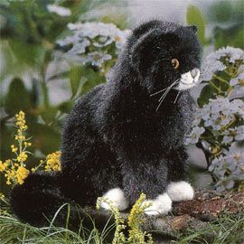 ◆未使用◆ KOESEN ケーセン 黒猫 ネコ ぬいぐるみ CAT 寝そべり猫 ケーセン ねそべり猫 黒（小） | krtek select toys