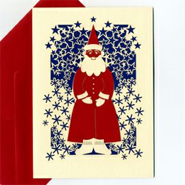 【xmas限定販売】 切抜きカード サンタ