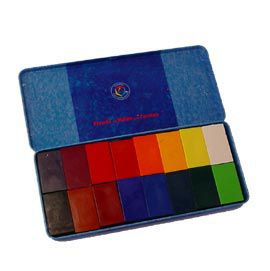 シュトックマー Stockmar 蜜蝋クレヨン ブロッククレヨン16色缶入