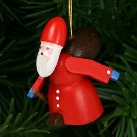 【xmas限定販売】《クリスマスオーナメント》 歩くサンタ