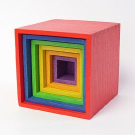 ジーナ社　ミニ箱積み木　木箱 木のおもちゃ カルテット / ミニ箱積み木〈色〉|ジーナ社(ドイツ)