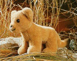 ケーセン Koesen ぬいぐるみ 子ライオン 立ち