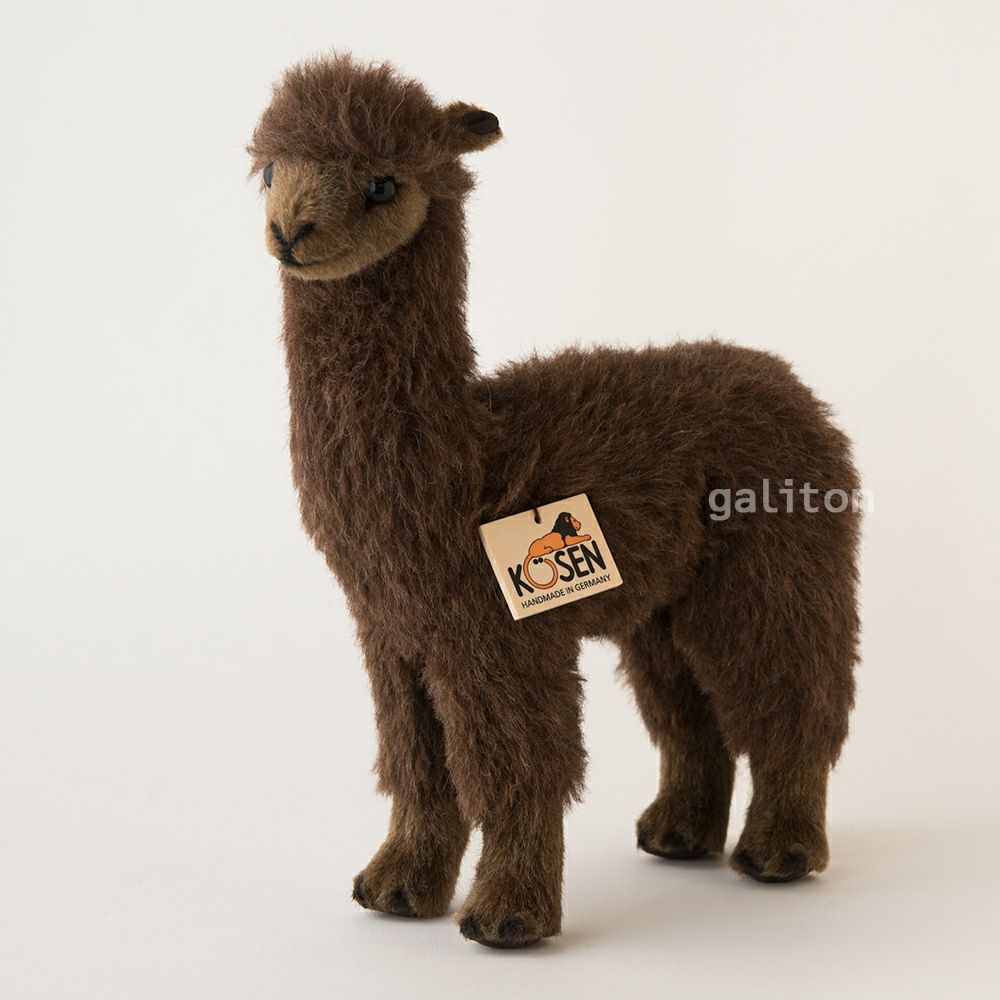 ケーセン Koesen ぬいぐるみ アルパカ 茶