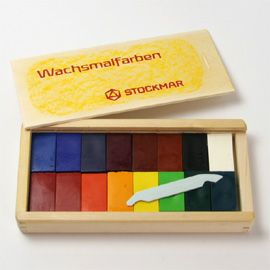 シュトックマー Stockmar 蜜ろうクレヨン ブロッククレヨン16色木箱入