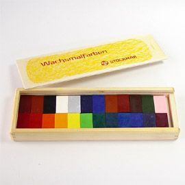 シュトックマー Stockmar 蜜蝋クレヨン ブロッククレヨン24色木箱入
