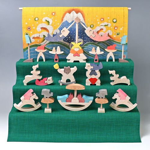 小黒三郎 円武者三段飾り 特製垂幕 富士