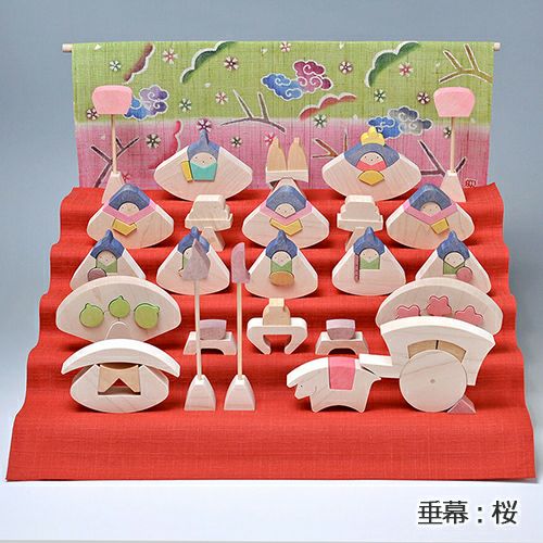 小黒三郎 円びな五段飾り 特製垂幕