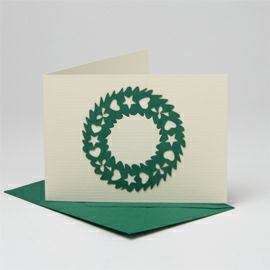 【xmas限定販売】 切抜カードミニ リース 緑
