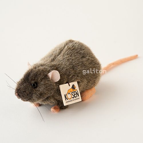ケーセン Koesen ぬいぐるみ ラット 茶 伏せ