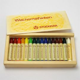 シュトックマー みつろうスティッククレヨン 16色木箱 シュトックマー Stockmar 蜜蝋クレヨン スティッククレヨン16色