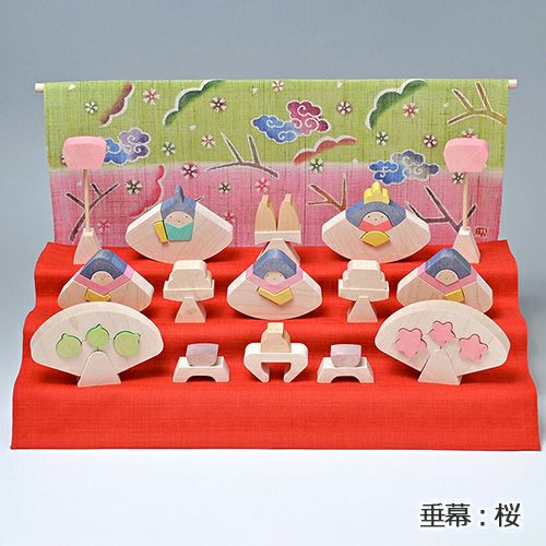 小黒三郎 円びな三段飾り 特製垂幕