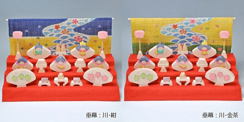 小黒三郎 円びな三段飾り 特製垂幕