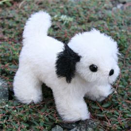 ケーセン Koesen ぬいぐるみ マスコット 犬 白黒