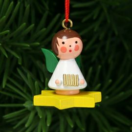 【xmas限定販売】《クリスマスオーナメント》 クリスティアンウルブリヒト Christian Ulbricht 黄色の星にのる天使