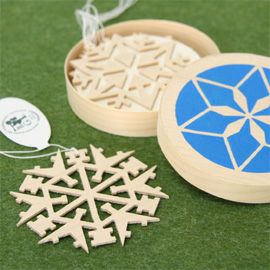 【xmas限定販売】《クリスマスオーナメント》 わっぱ入オーナメント6枚セット