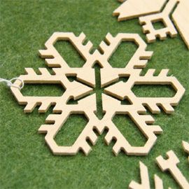 【xmas限定販売】《クリスマスオーナメント》 わっぱ入オーナメント6枚セット