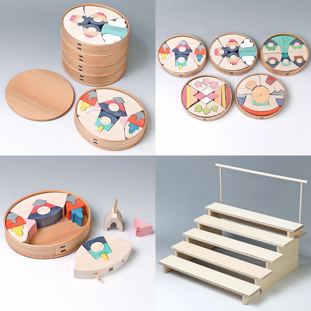 【即納可】小黒三郎 楕円雛五段飾り 特製垂幕