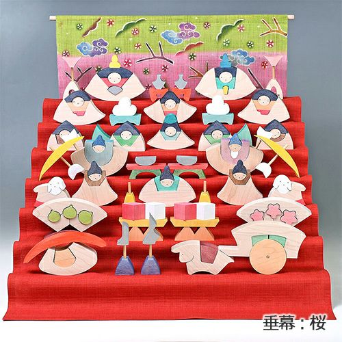 小黒三郎 楕円雛七段飾り 特製垂幕