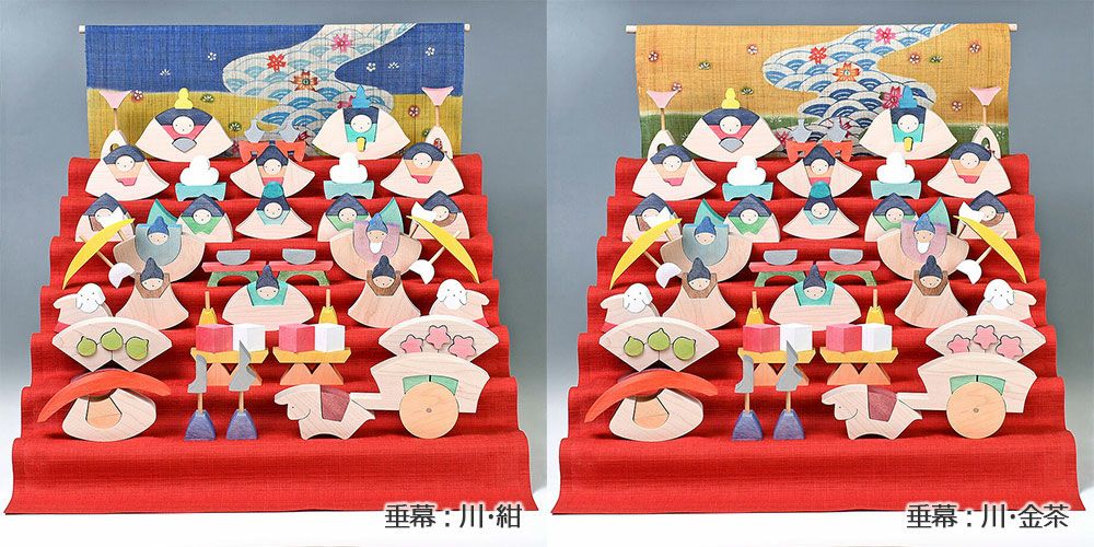 小黒三郎 楕円雛七段飾り 特製垂幕