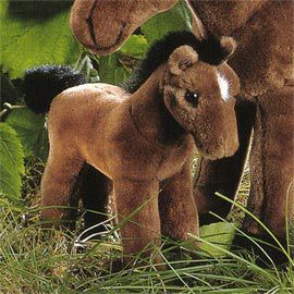 ケーセン Koesen ぬいぐるみ 子馬 茶