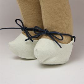 ジルケ人形35cm用ひも靴 青