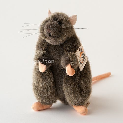 ケーセン Koesen ぬいぐるみ ラット 茶 立ち