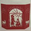 【xmas限定販売】 切抜カード スタンド 聖誕　赤