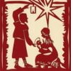 【xmas限定販売】 切抜カード スタンド 聖誕　赤