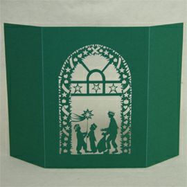 【xmas限定販売】 切抜カード スタンド スターシンガー 緑