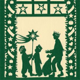【xmas限定販売】 切抜カード スタンド スターシンガー 緑