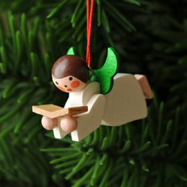 【xmas限定販売】《クリスマスオーナメント》 クリスティアンウルブリヒト Christian Ulbricht 本を読む天使 白