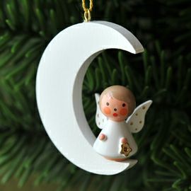 【xmas限定販売】《クリスマスオーナメント》 クリスティアンウルブリヒト Christian Ulbricht 月の上の天使 白