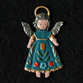 【xmas限定販売】 錫のオーナメント 前むきの天使