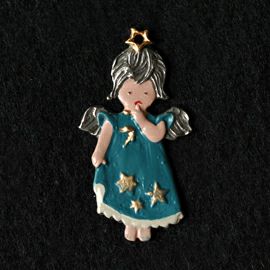【xmas限定販売】 錫のオーナメント 指をくわえる天使
