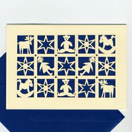 【xmas限定販売】 切抜カード おもちゃ 青