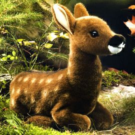 ケーセン Koesen ぬいぐるみ 子ジカ 座り FAWN, LYING