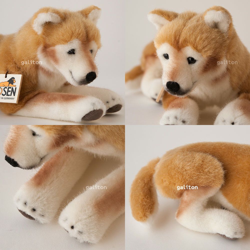 ケーセン Koesen ぬいぐるみ 柴犬 伏せ SHIBA INU, LYING