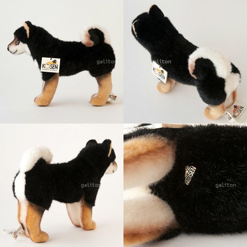 ケーセン Koesen ぬいぐるみ 柴犬 黒（黒柴）