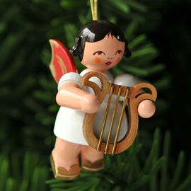 【xmas限定販売】《クリスマスオーナメント》 ウーリッヒ Uhlig 赤い羽根の天使 ライアー
