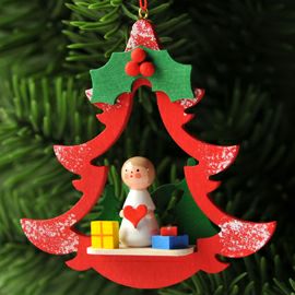 【xmas限定販売】《クリスマスオーナメント》 クリスティアンウルブリヒト Christian Ulbricht 赤いツリーと天使