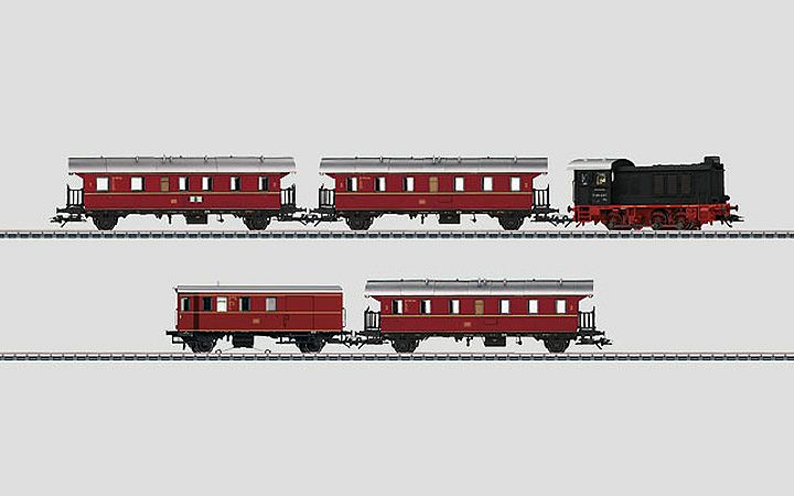 maerklin/メルクリン 26577 ディーゼル機関車セット DB BRV36.2+通勤客車3両+貨車1両セット