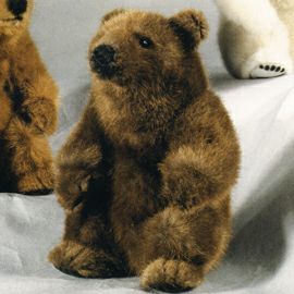 ケーセン Koesen ぬいぐるみ お座りベア 茶 BROWN BEAR