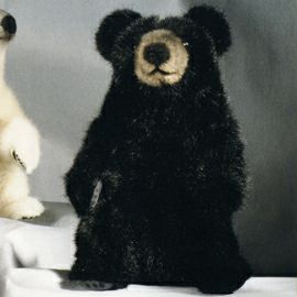 ケーセン Koesen ぬいぐるみ お座りベア 黒 BLACK BEAR