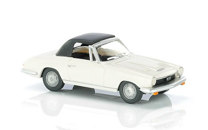 ヴィーキング Wiking 018699 1/87 グラース 1700GT cabriolet closed white with black roof
