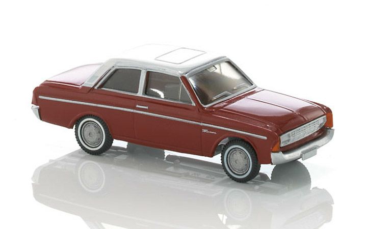 ヴィーキング Wiking 020401 1/87 フォード タウナス 20M brown red with white roof
