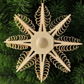 【xmas限定販売】《クリスマスオーナメント》 削り木の星B 199174