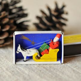 【xmas限定販売】 マッチ箱 ソリにのるサンタ
