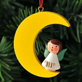 【xmas限定販売】《クリスマスオーナメント》 クリスティアンウルブリヒト Christian Ulbricht 月の上の天使 黄