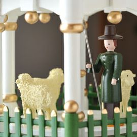 【xmas限定販売】 クリスマスピラミッド3段 聖誕 白 緑柵